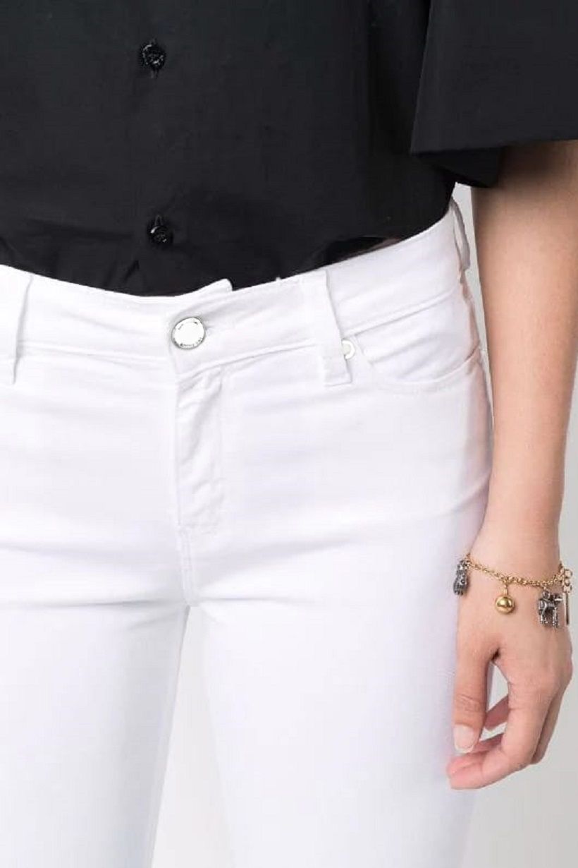 Love Moschino White Cotton Women's Jean