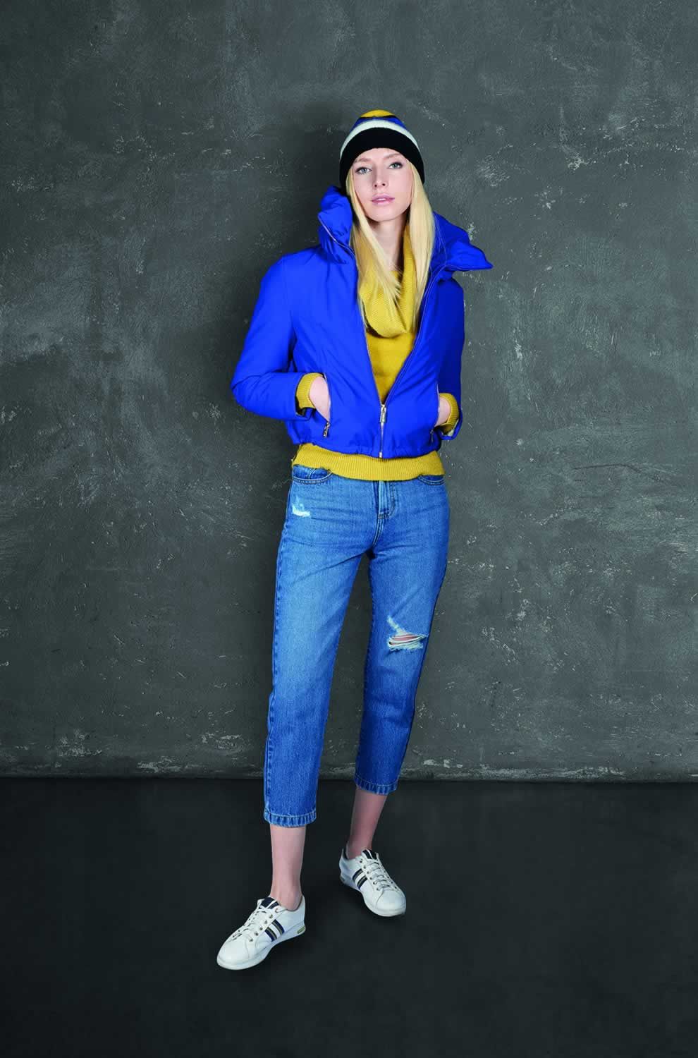 Yes Zee Blue Cotton Women's High-Waist Jeans
