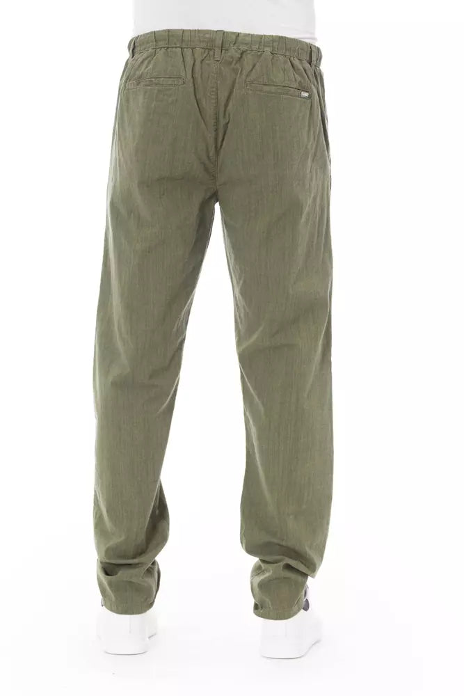 Baldinini Trend Army Cotton Men Chino Trouser