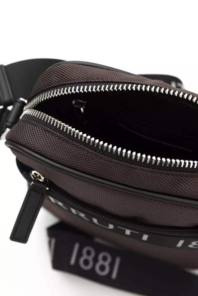 Cerruti 1881 Brown Leather Men Messenger Bag