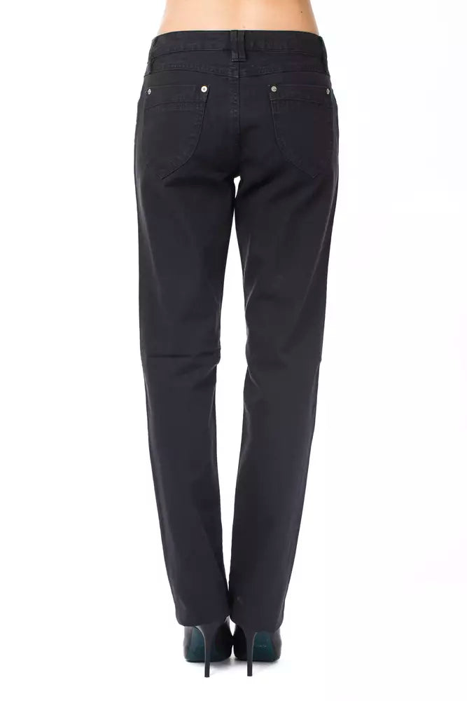 Ungaro Fever Blue Cotton Women's Pant