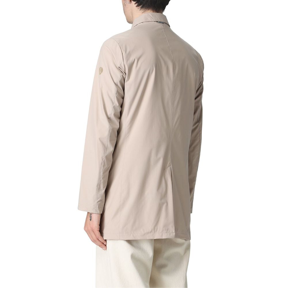 People Of Shibuya Beige Recycled Polyester Men Jacket