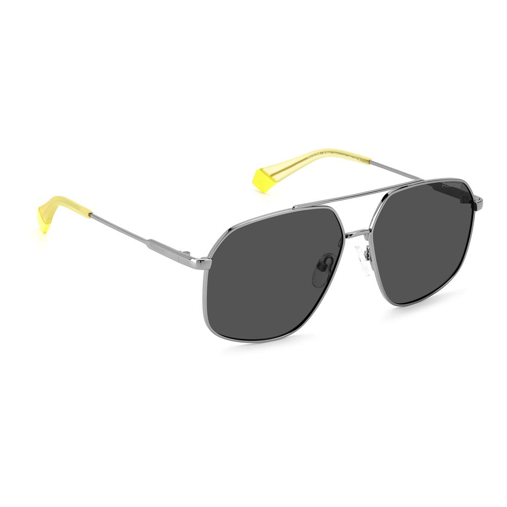 Polaroid Gray Stainless Steel Stainless Steel Sunglasses