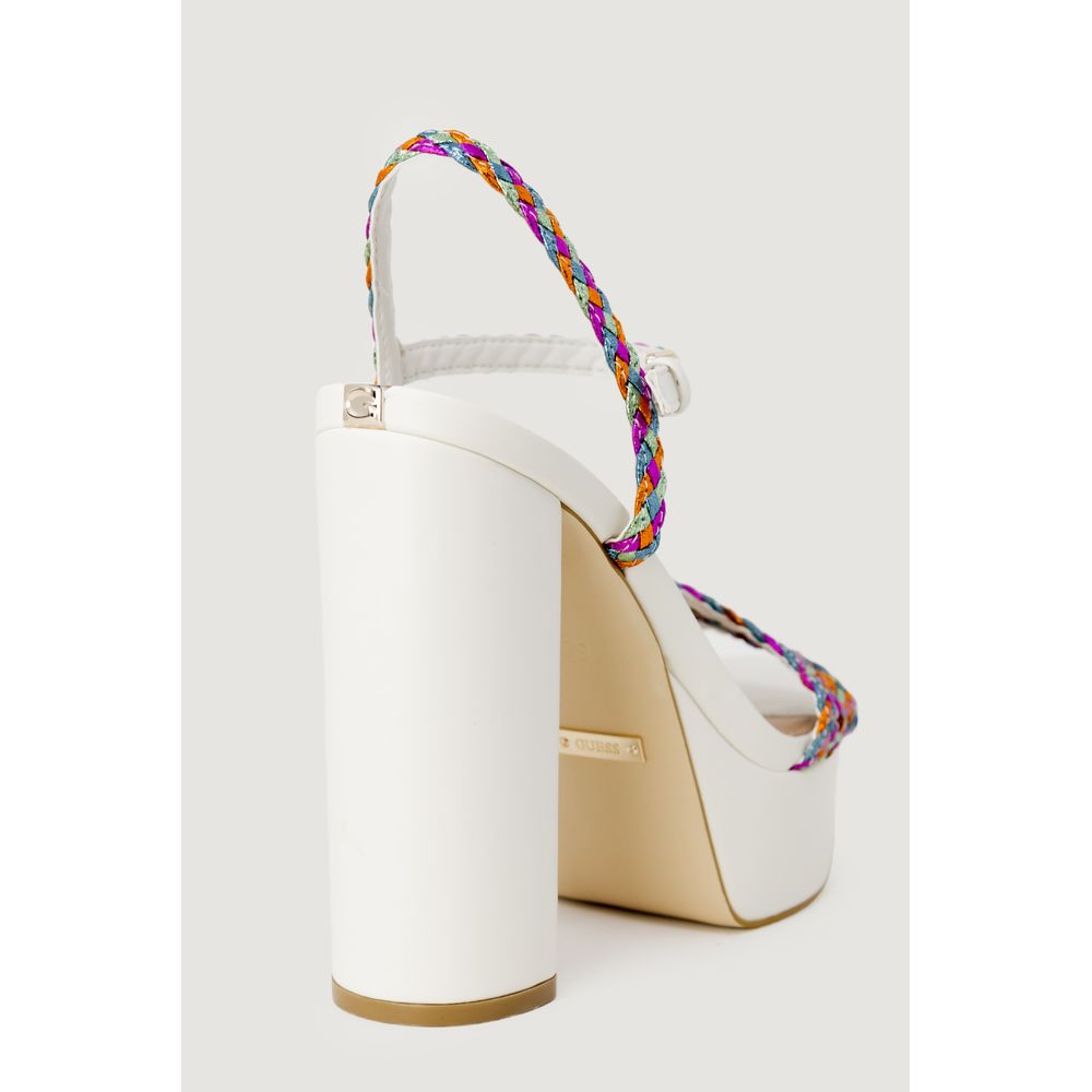 Guess White Polyester Sandal