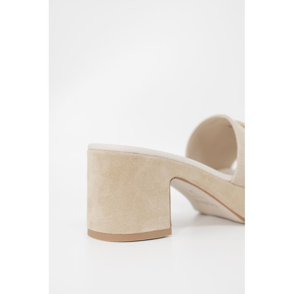 Guess Beige Suede Leather Sandal