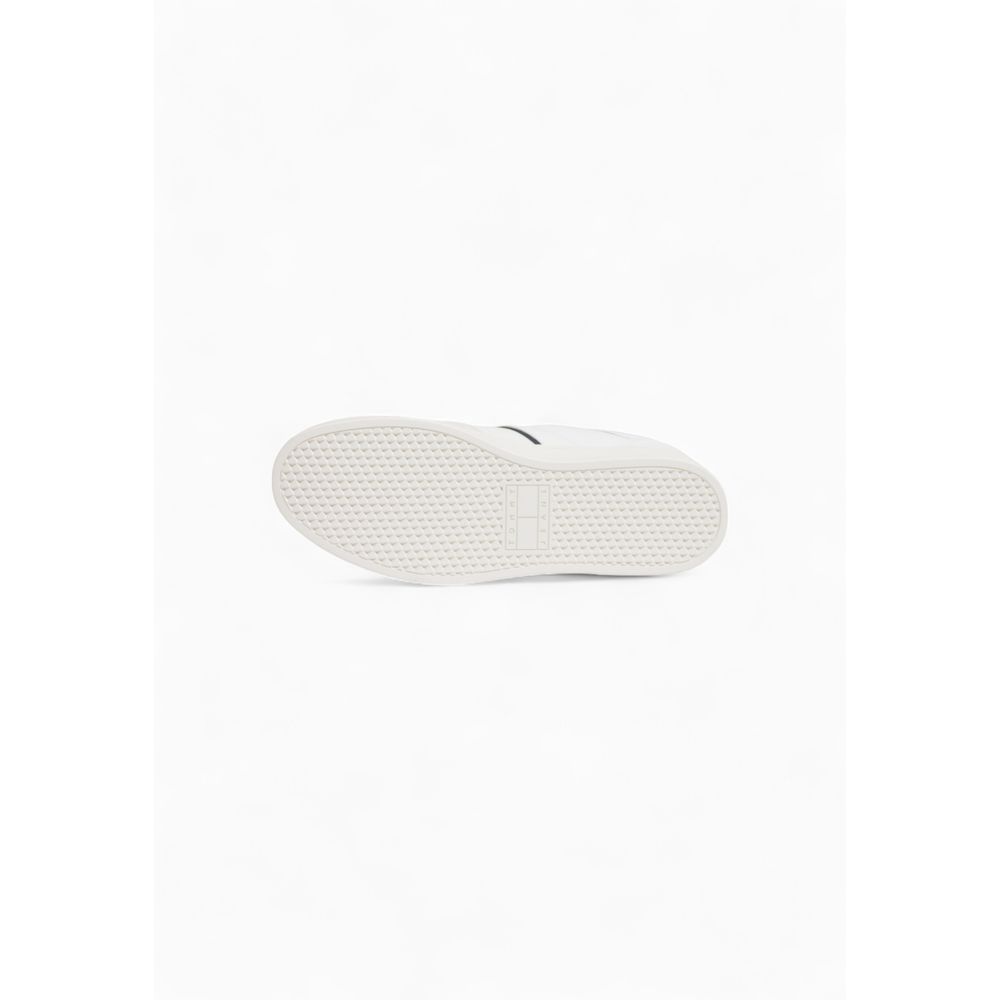 Tommy Hilfiger Jeans White Suede Leather Sneaker