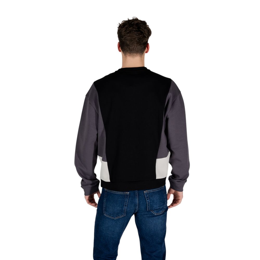 EA7 Emporio Armani Black Cotton Sweater