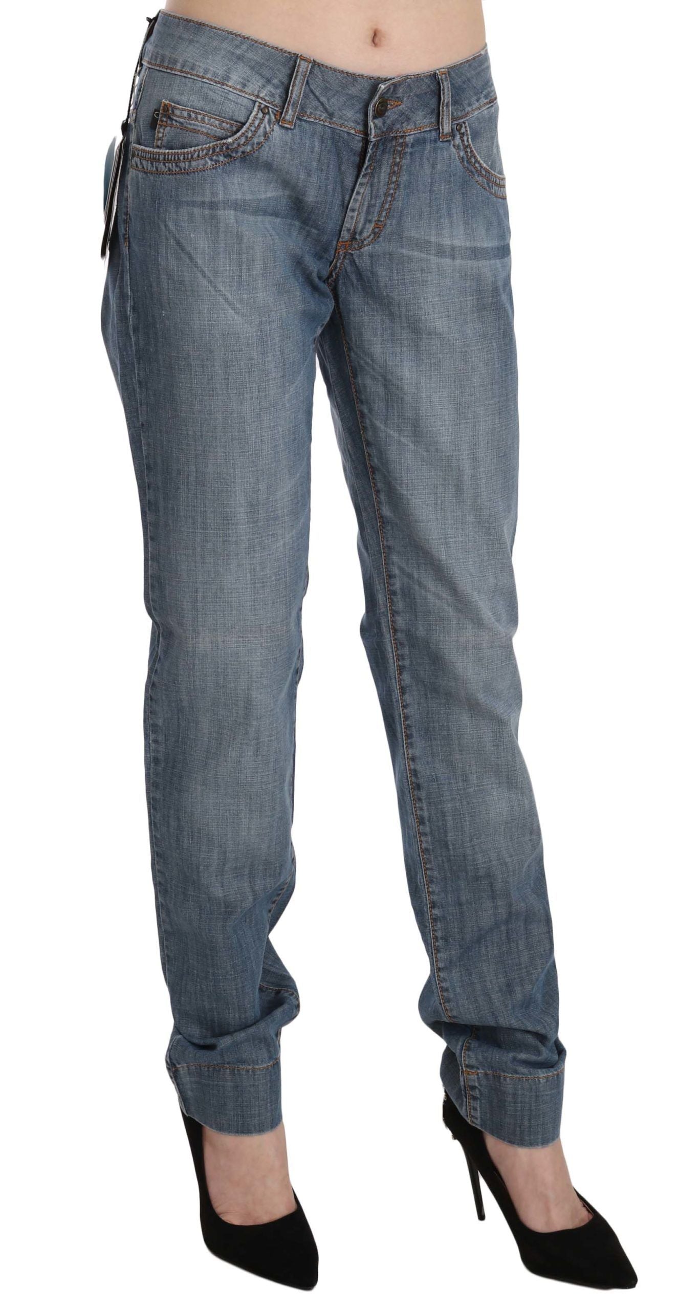 Just Cavalli Chic Blue Washed Slim Fit Denim Jeans