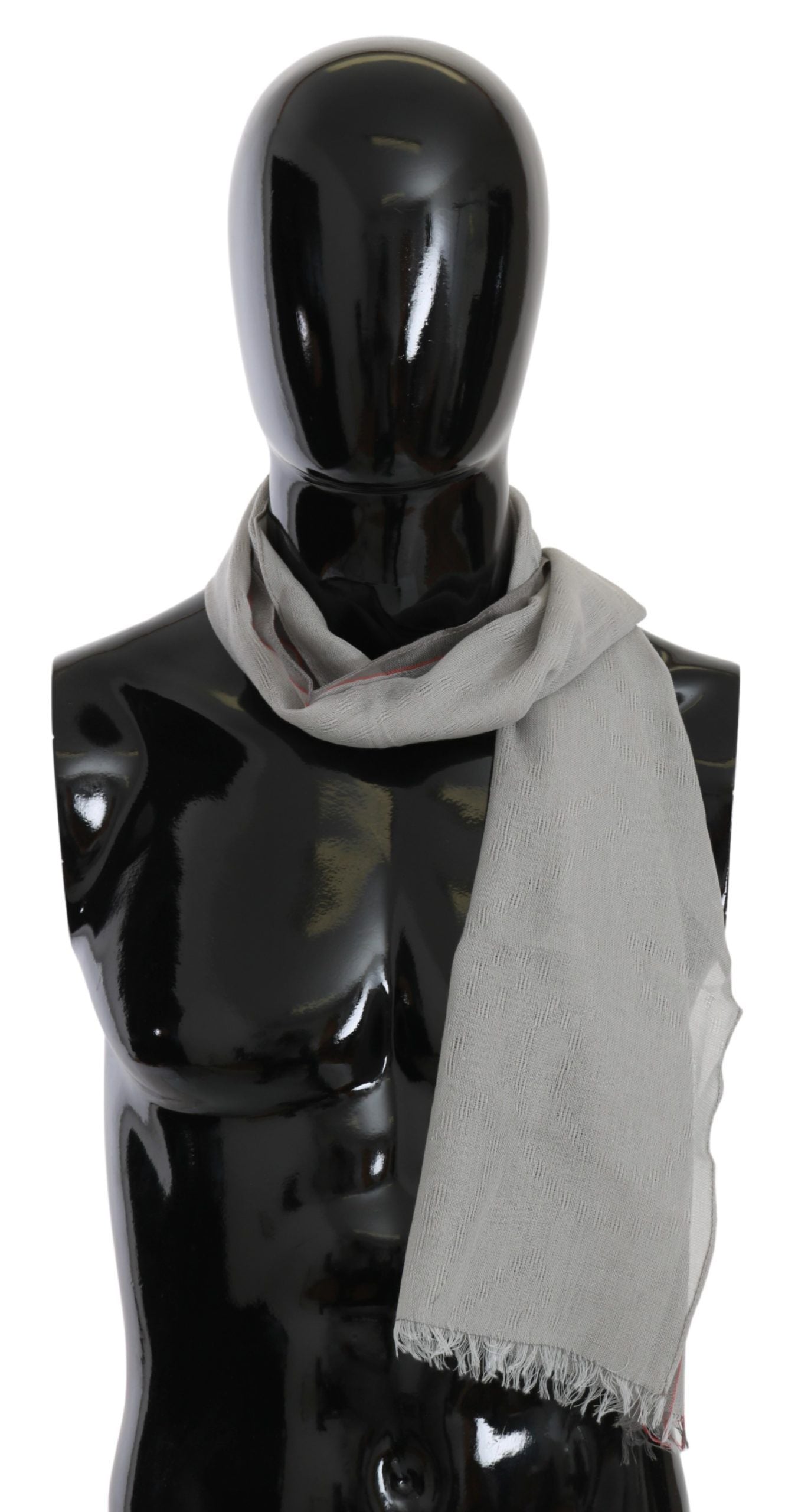 Costume National Elegant Gray Cotton Men's Scarf