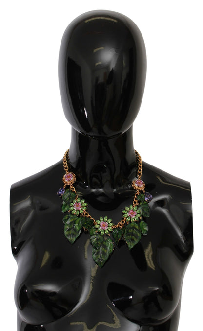 Dolce & Gabbana Elegant Floral Sicily Charm Necklace