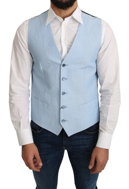 Dolce & Gabbana Elegant Azure Men's Formal Vest