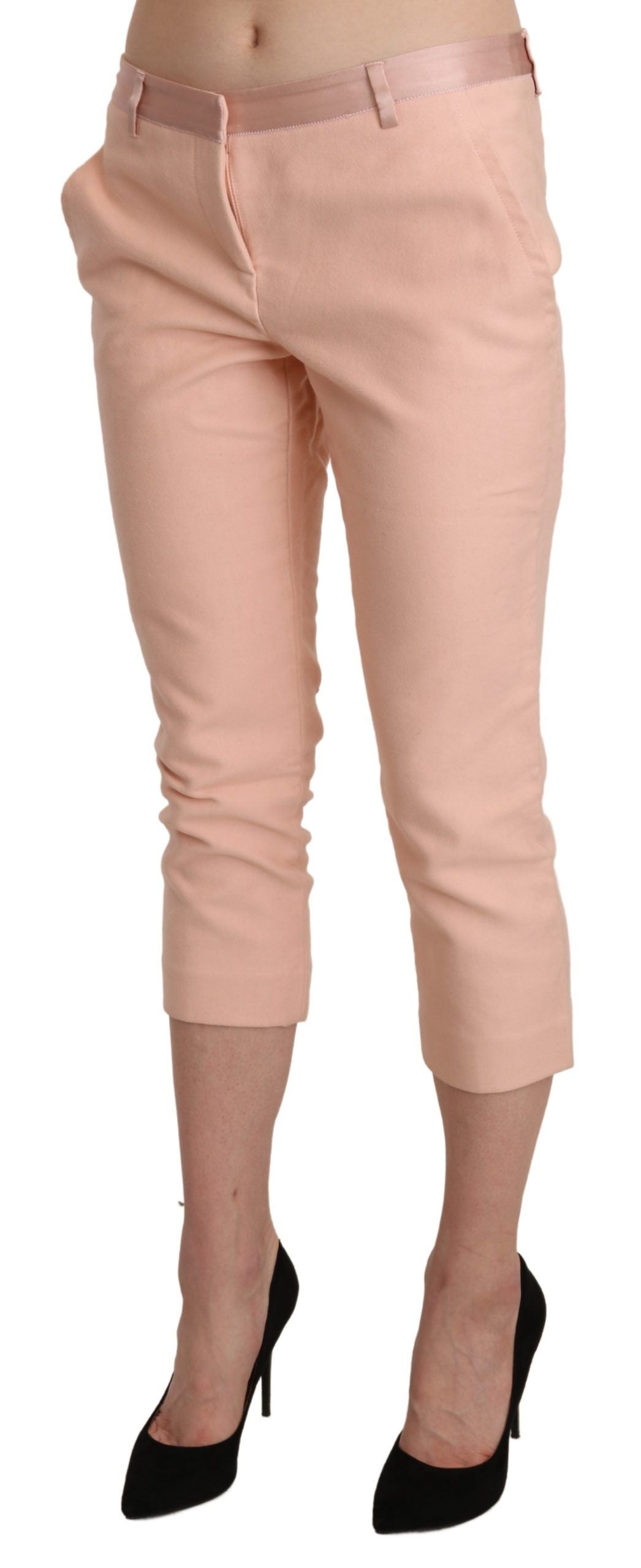 Ermanno Scervino Chic Pink Skinny Capri Pants