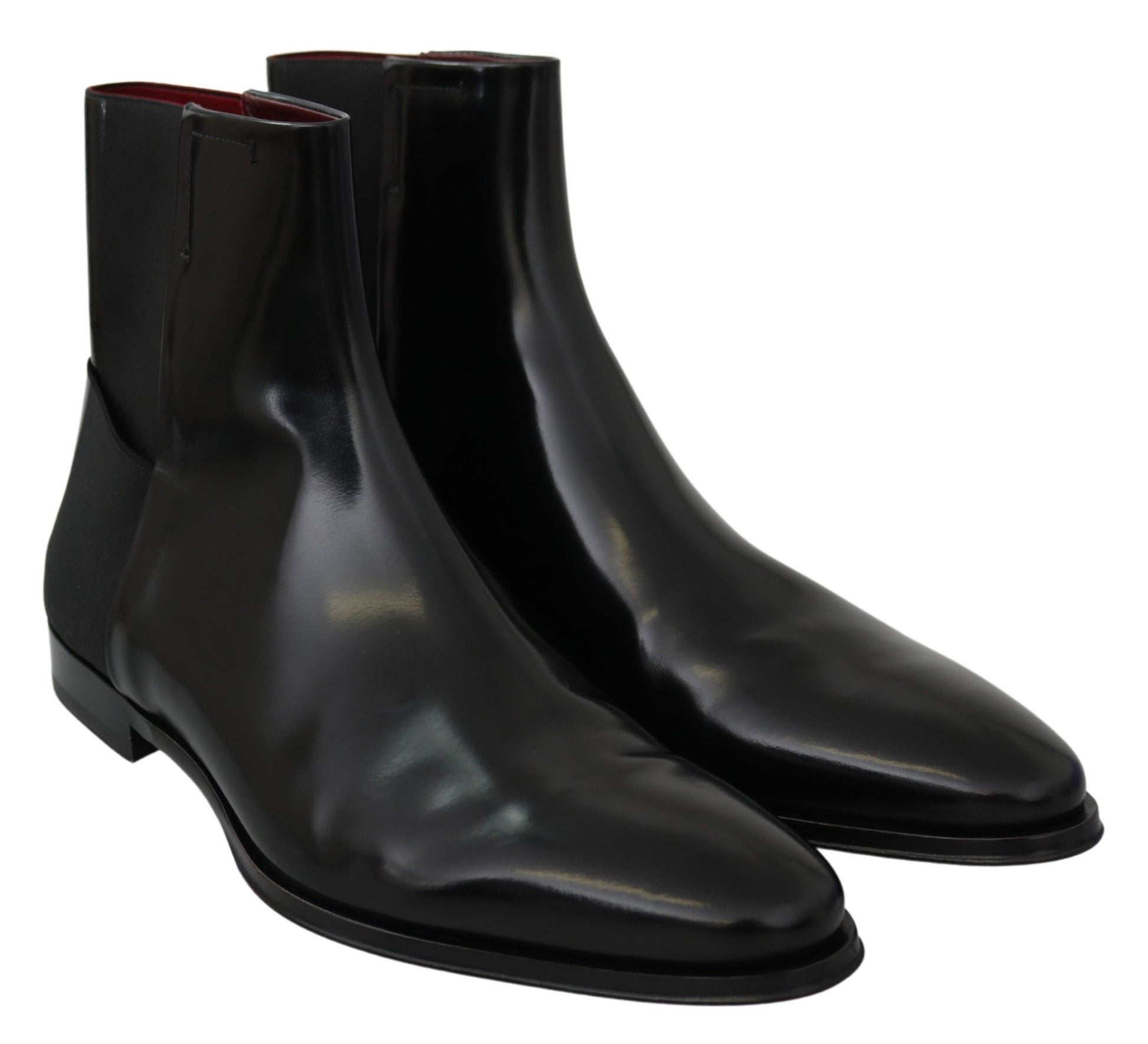 Dolce & Gabbana Elegant Black Leather Chelsea Boots