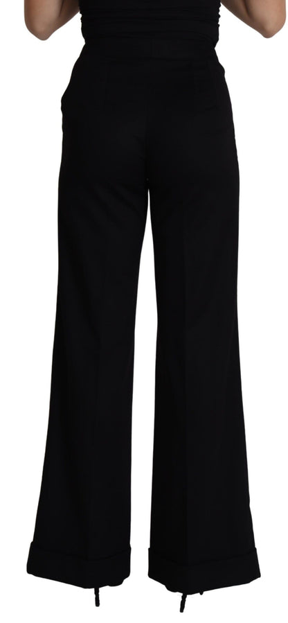 Dolce & Gabbana Elegant Cashmere Wide Leg Trousers