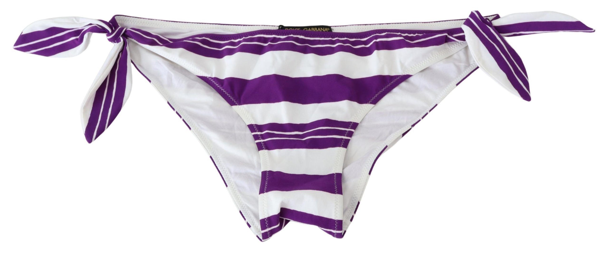 Dolce & Gabbana Chic Striped Bikini Bottom - Effortless Poolside Glamour