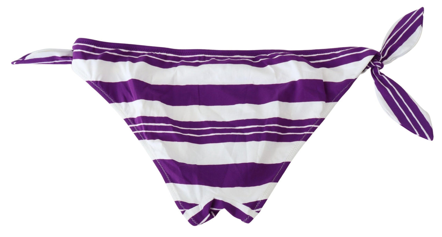 Dolce & Gabbana Chic Striped Bikini Bottom - Effortless Poolside Glamour