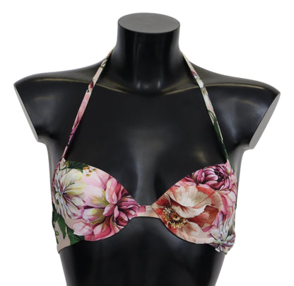 Dolce & Gabbana Floral Elegance Elastic Bikini Top