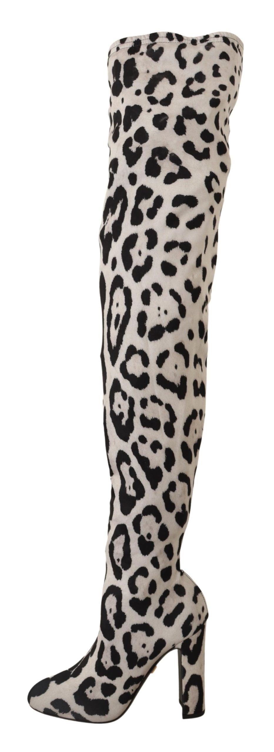 Dolce & Gabbana Chic Leopard High-Heel Over-Knee Boots