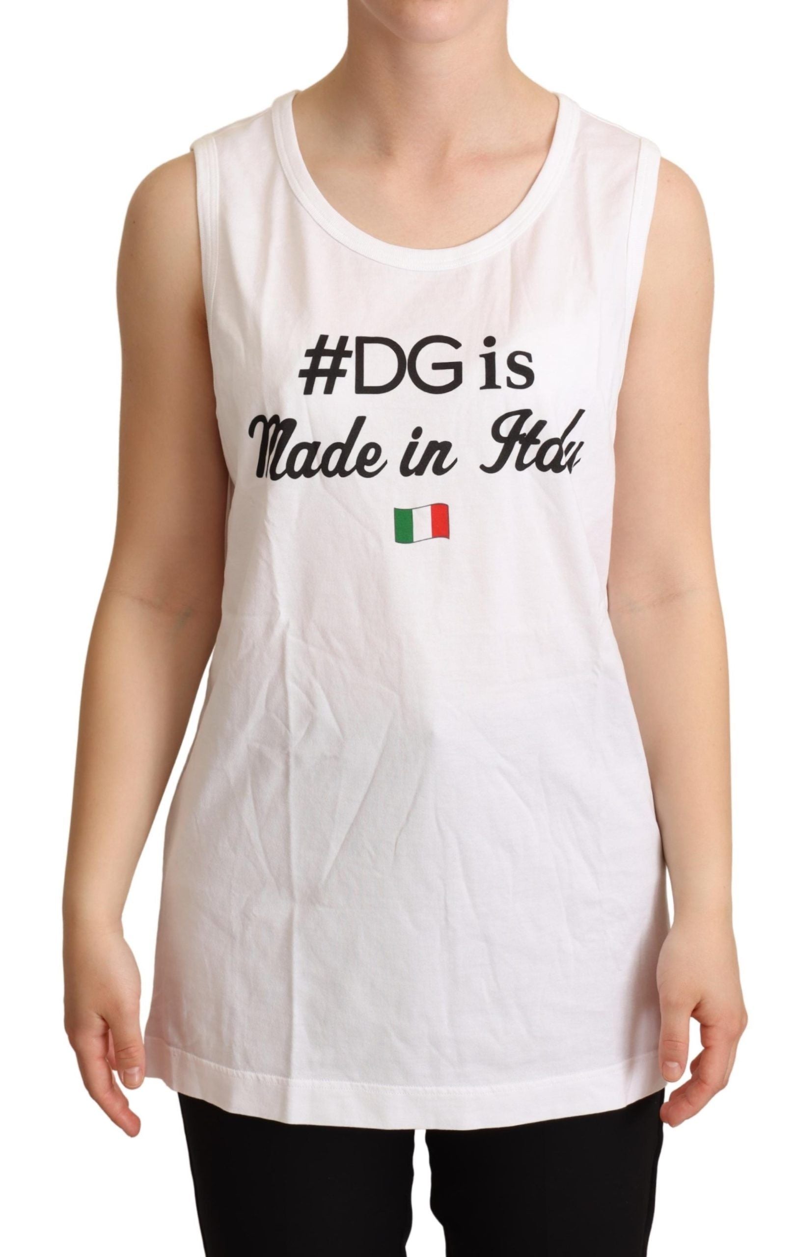 Dolce & Gabbana Elegant Sleeveless Cotton Tank Top