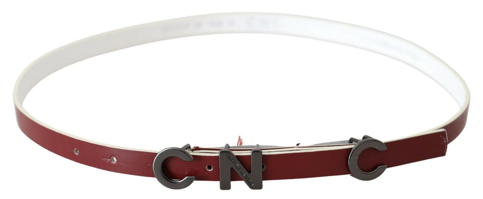 Costume National Chic Maroon Leather Fashion Belt