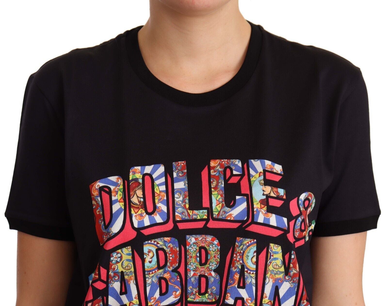 Dolce & Gabbana Elegant Black Cotton Logo Tee