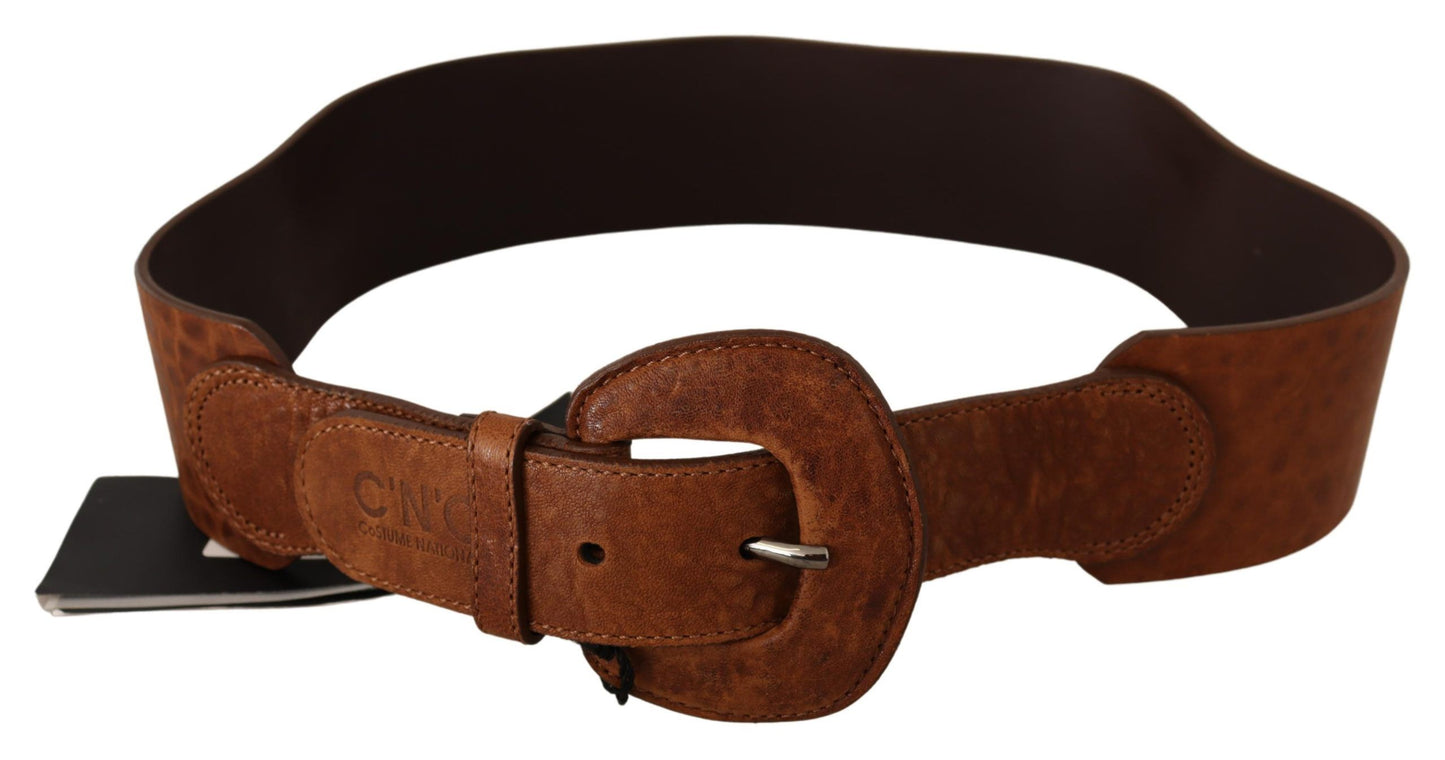 Costume National Elegant Brown Leather Fashion Belt