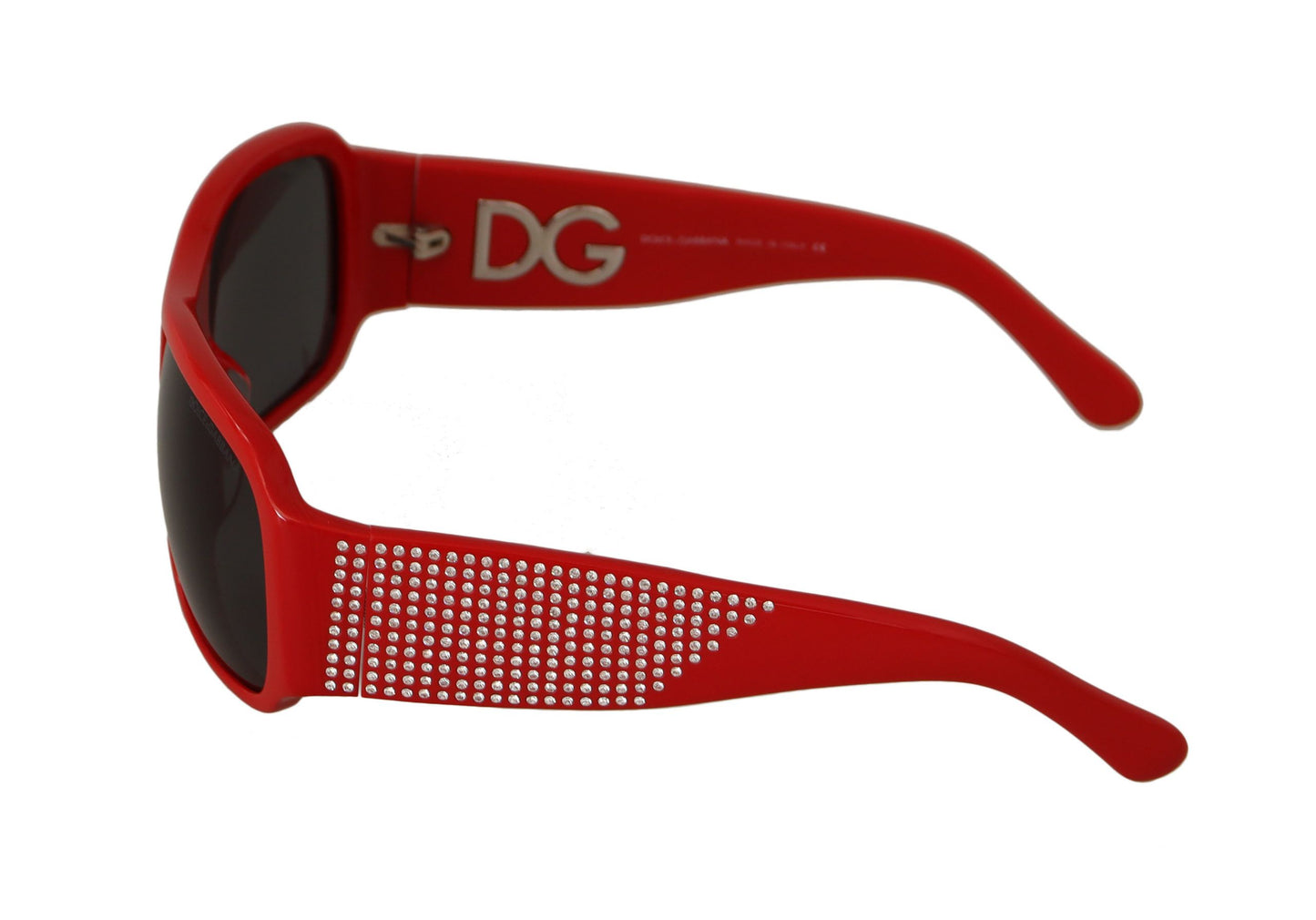 Dolce & Gabbana Swarovski Stone Embellished Red Sunglasses