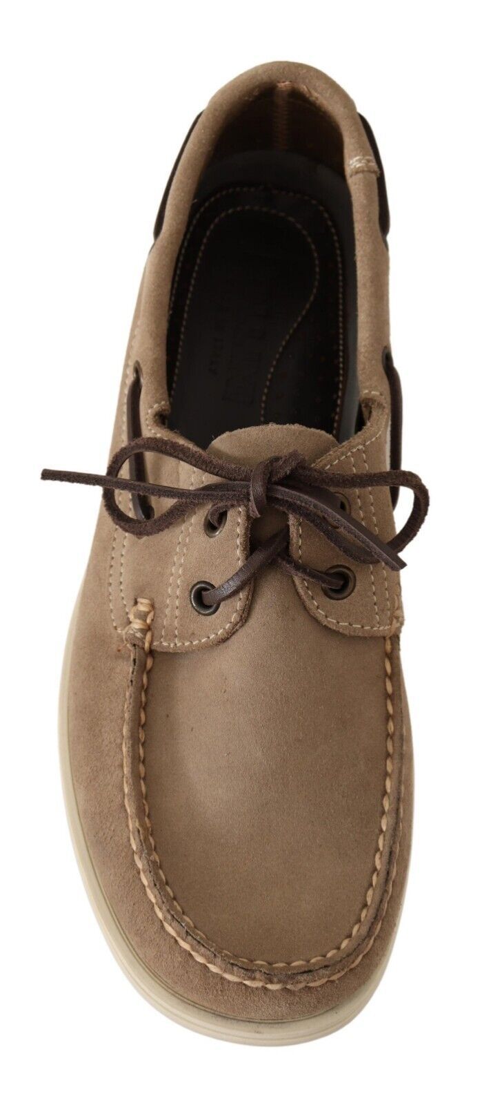 Pollini Elegant Beige Suede Moccasins for the Discerning Gentleman