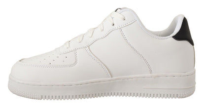 SIGNS Chic White Leather Low Top Sneakers