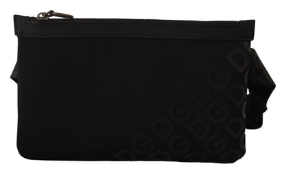 Dolce & Gabbana Sleek Black Monogram Neoprene Fanny Pack