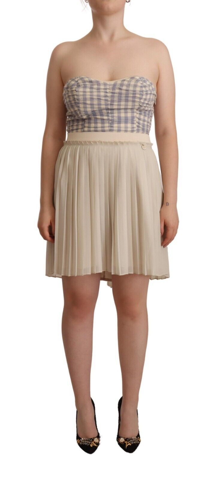 Guess Chic Beige Strapless A-Line Dress