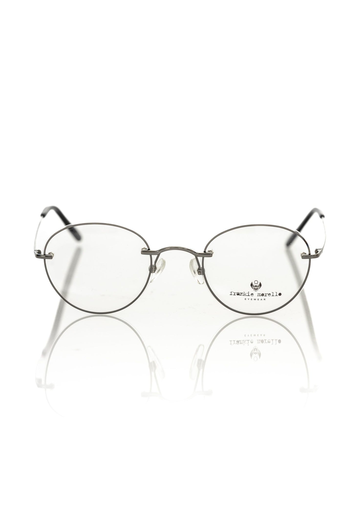 Frankie Morello Gray Metallic Unisex Eyeglass Frame