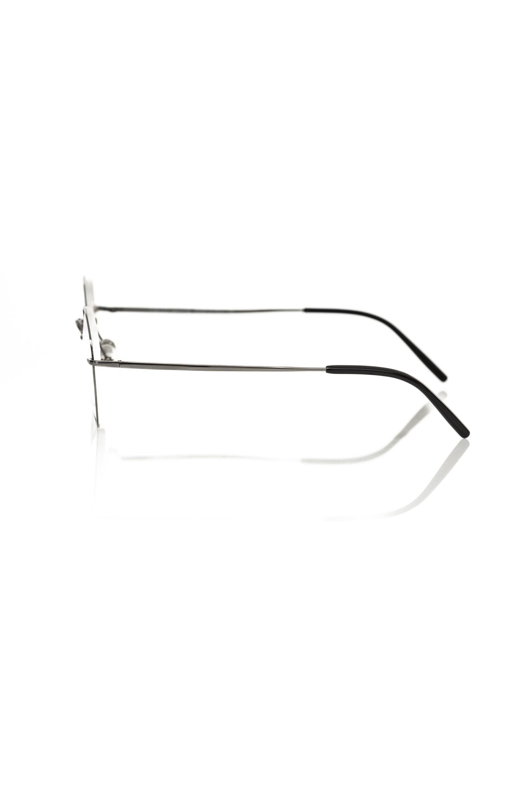 Frankie Morello Gray Metallic Unisex Eyeglass Frame