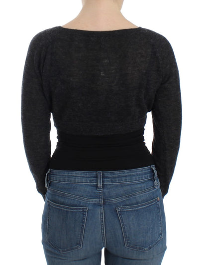 Ermanno Scervino Chic Cropped Alpaca Wool Sweater