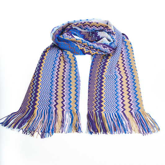 Missoni Geometric Pattern Fringed Luxury Scarf