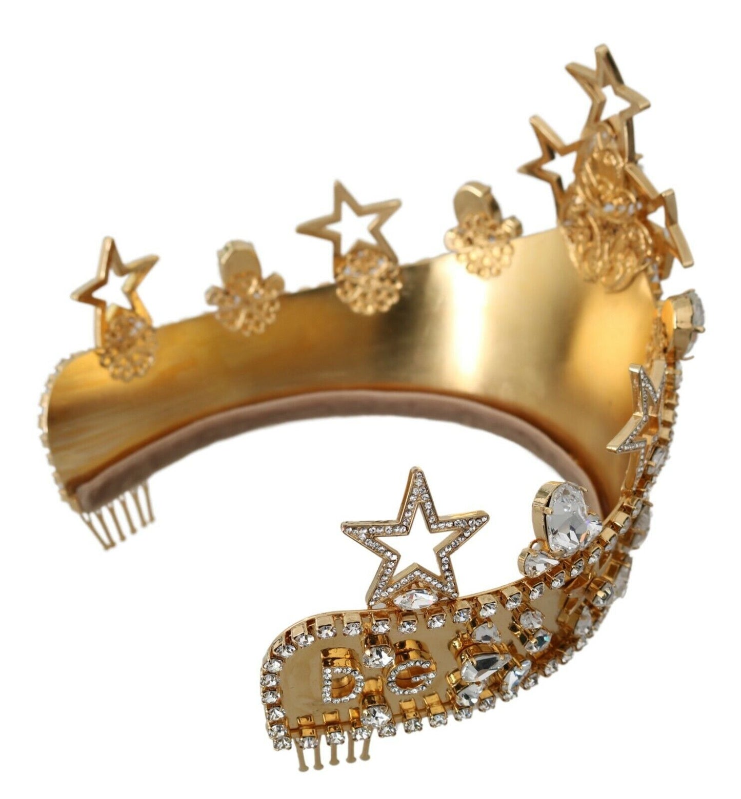 Dolce & Gabbana Regal Crystal Diadem Gold Tiara