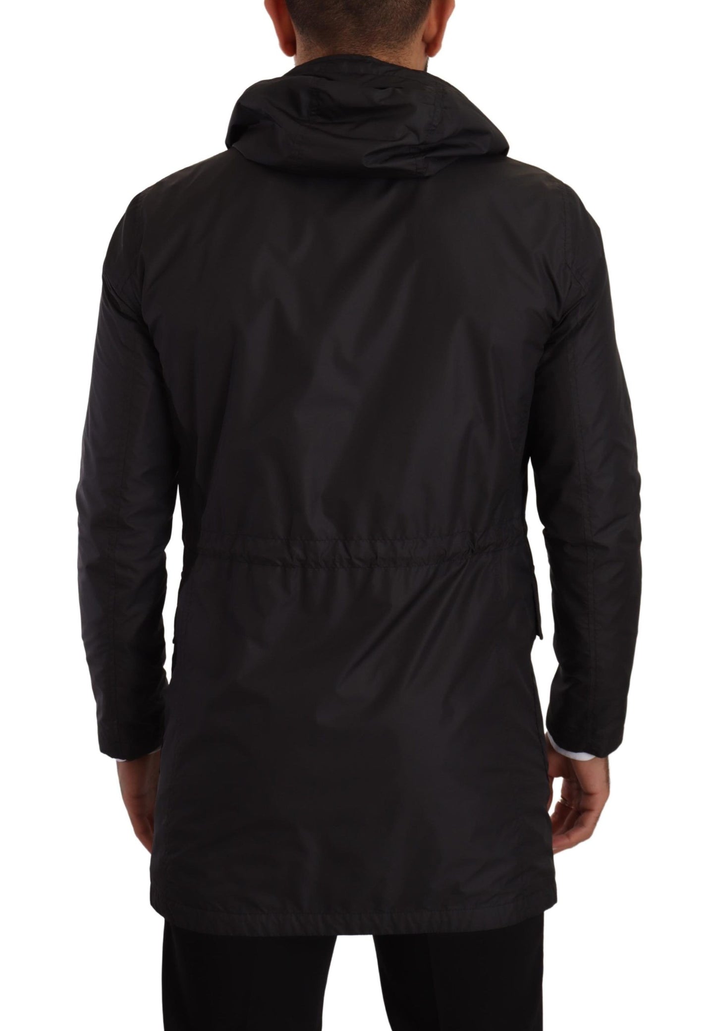 Dolce & Gabbana Elegant Black Parka Hooded Jacket