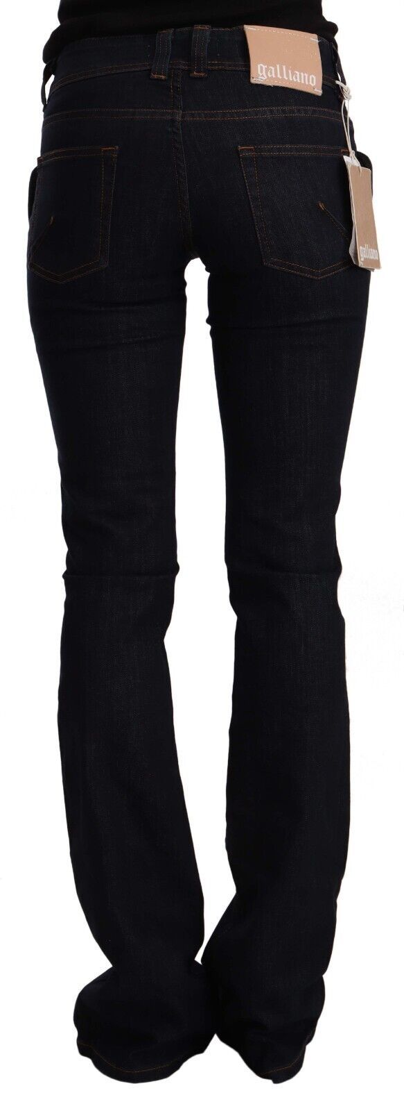 John Galliano Chic Flared Mid-Waist Black Jeans