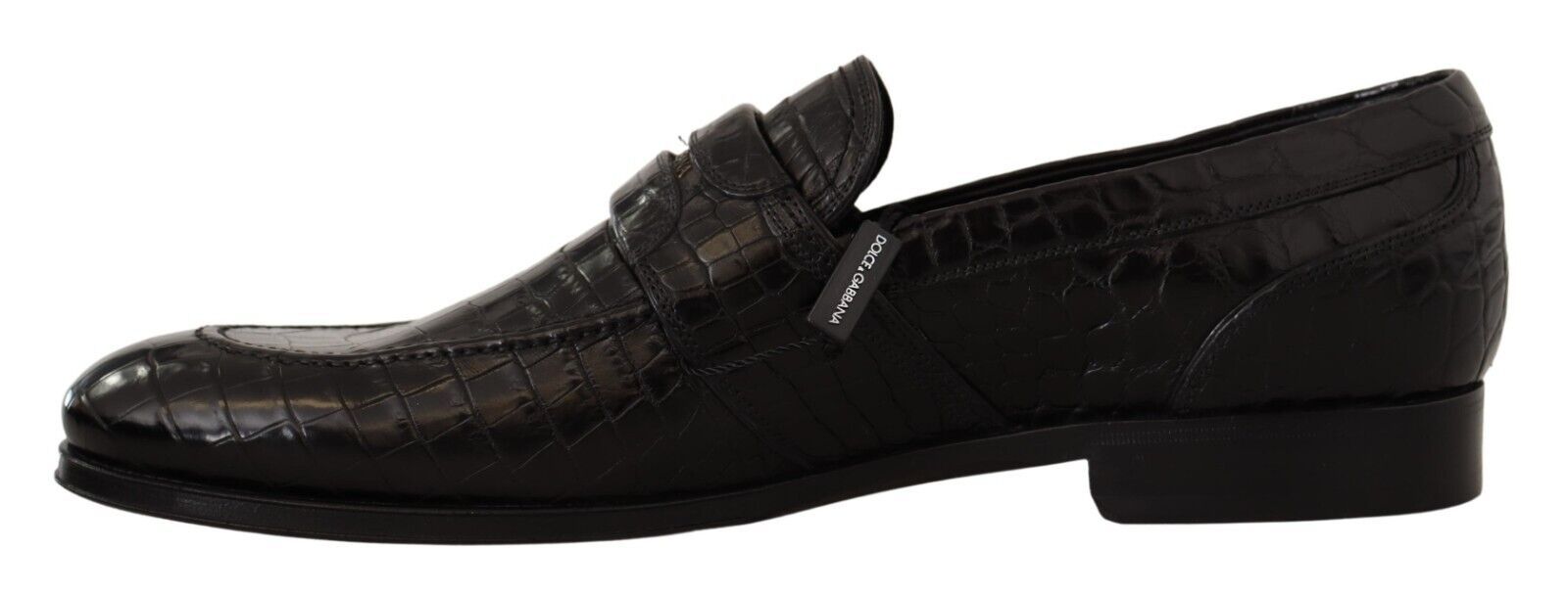 Dolce & Gabbana Elegant Crocodile Leather Moccasin Shoes