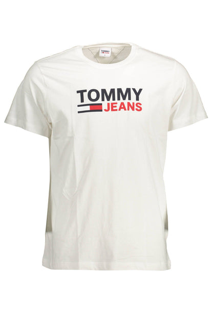 Tommy Hilfiger White Cotton Men T-Shirt