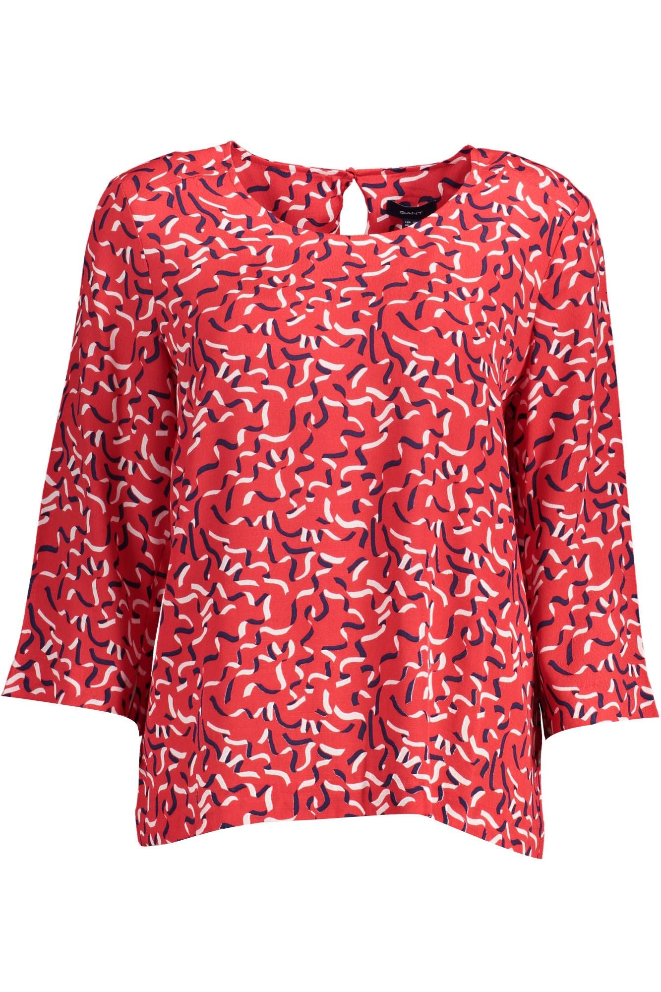 Gant Elegant Red Viscose Shirt with Wide Neckline