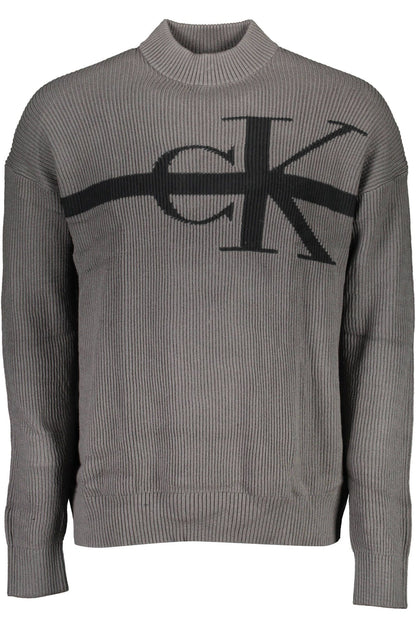 Calvin Klein Gray Cotton Men Sweater