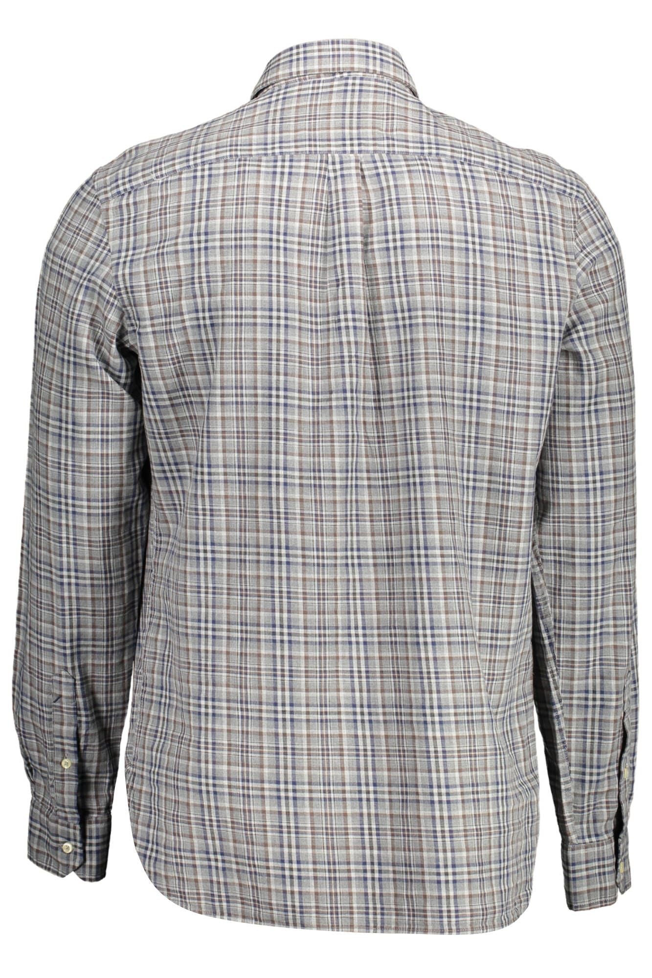 U.S. POLO ASSN. Elegant Gray Cotton Long Sleeve Shirt