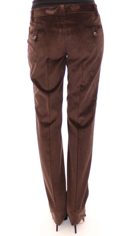 Dolce & Gabbana Elegant Brown Cotton Trousers