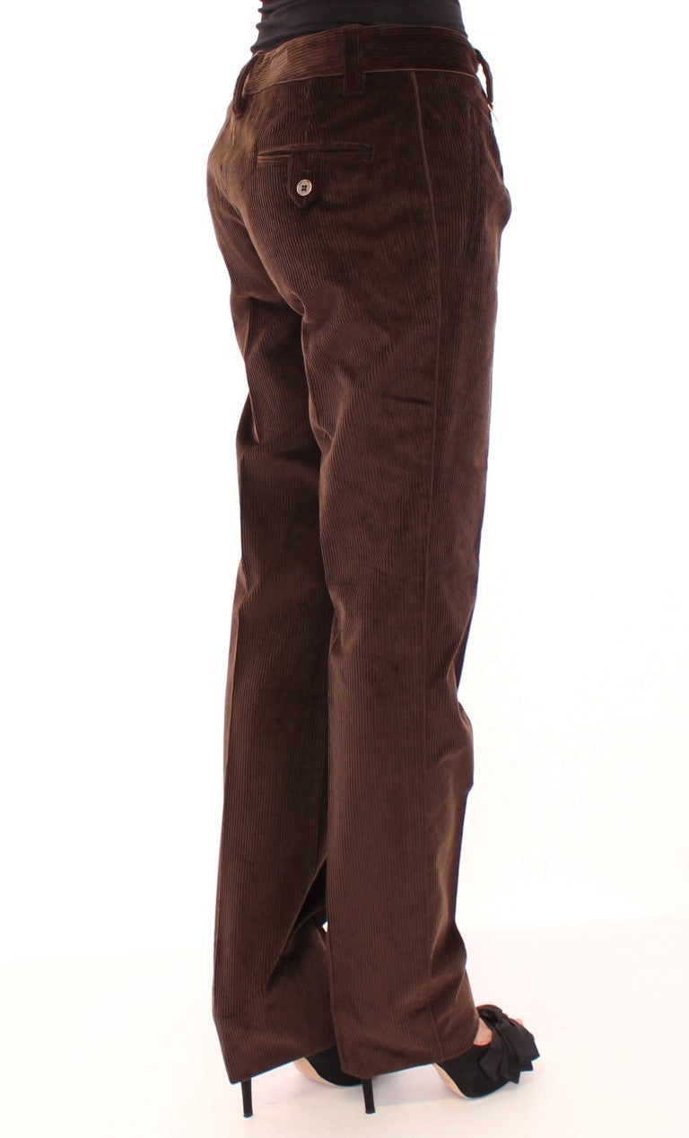 Dolce & Gabbana Elegant Brown Cotton Trousers