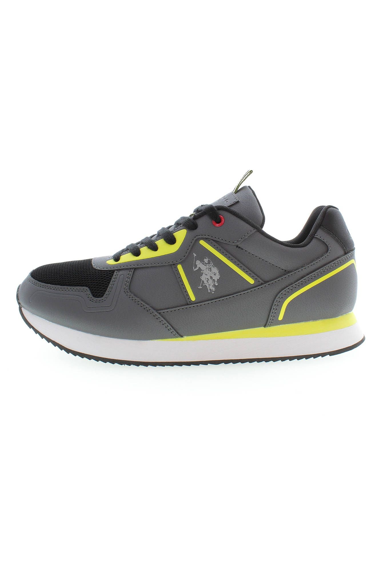 U.S. POLO ASSN. Sleek Gray Sporty Sneakers with Logo Accents