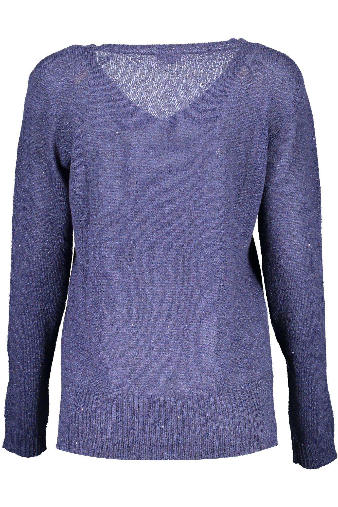 U.S. POLO ASSN. Chic V-Neck Logo Sweater in Blue