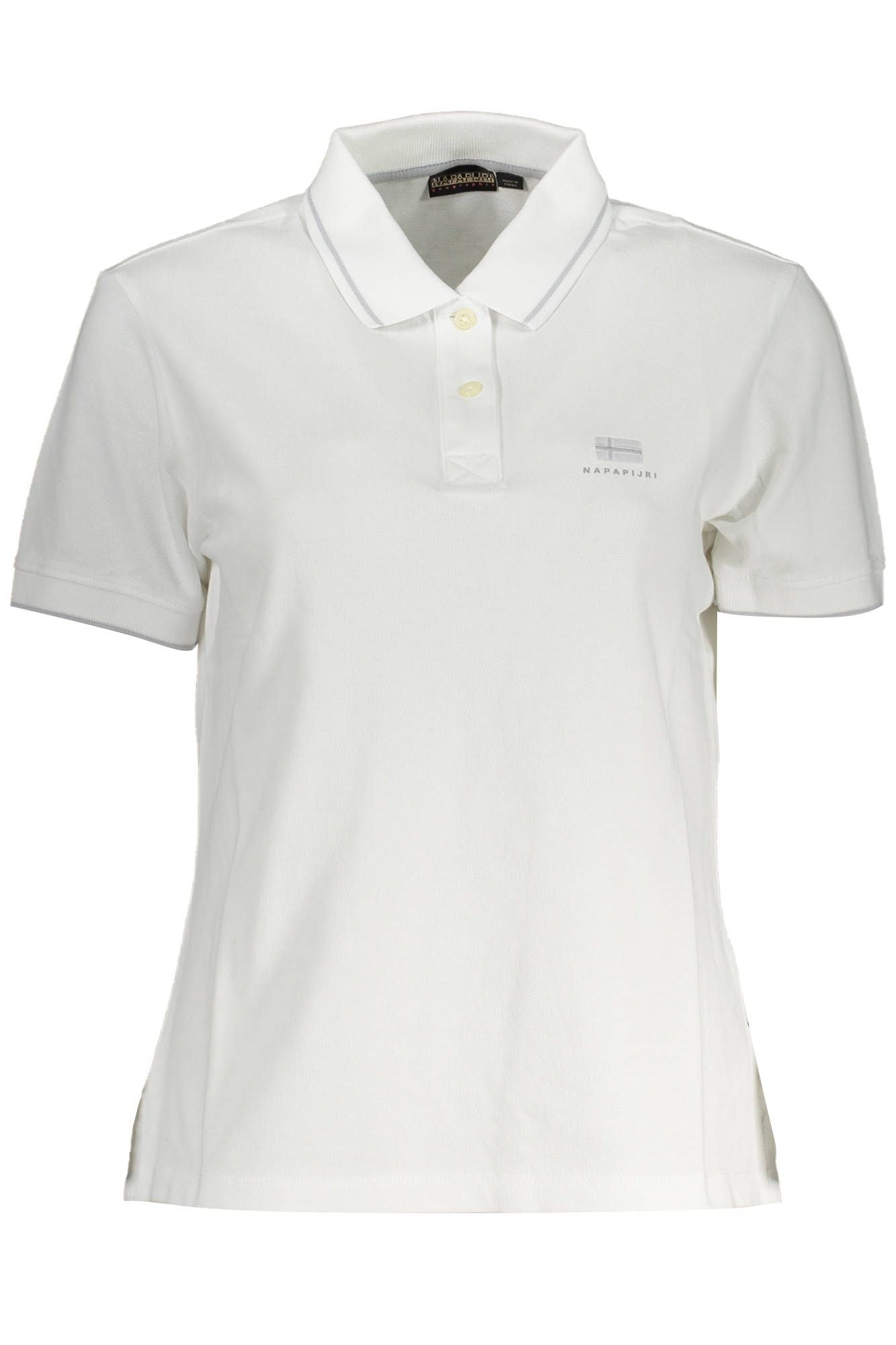 Napapijri Chic Contrasting Detail White Polo