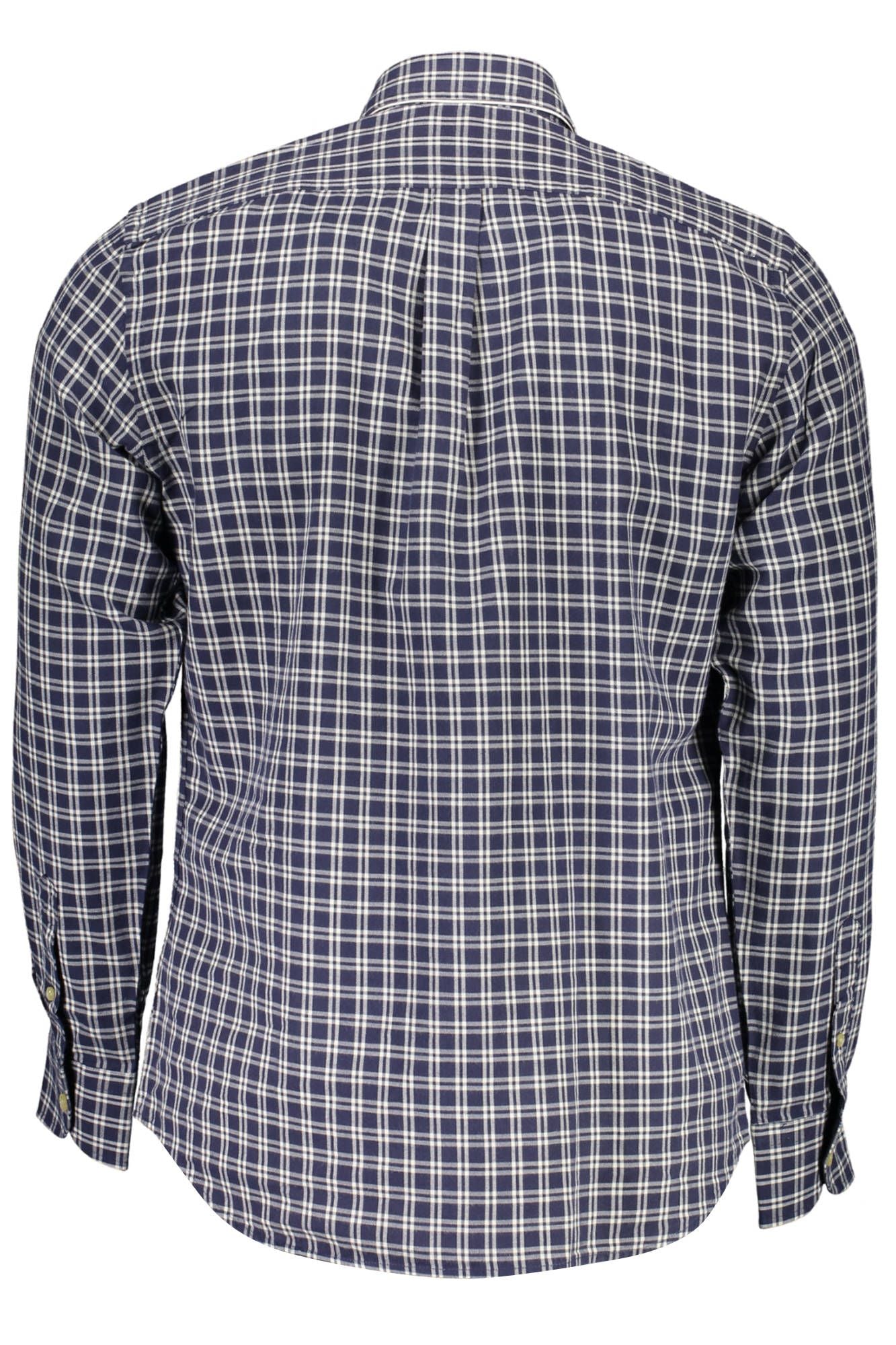 Harmont & Blaine Elegant Blue Cotton Shirt with Contrasting Cuffs