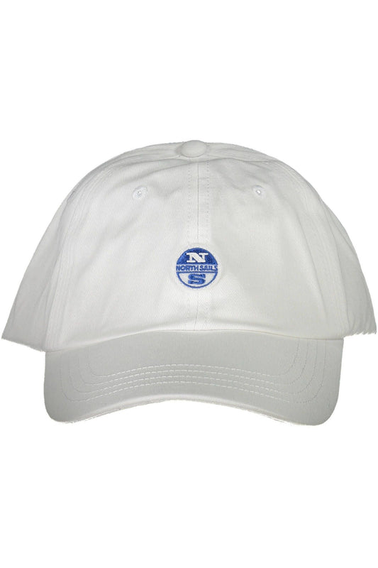 North Sails Elegant White Visor Cap with Logo Detail